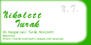 nikolett turak business card